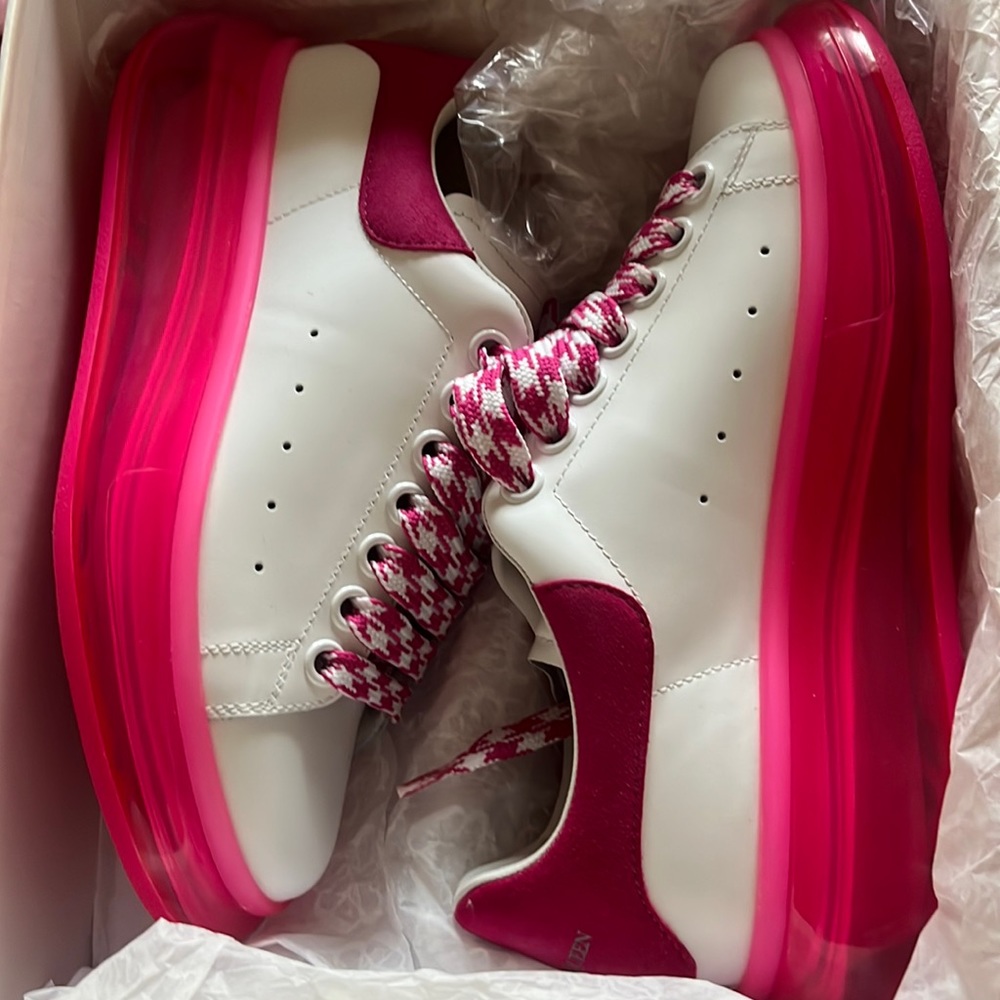 Like New. Pink and white Alexander McQueen women size 7